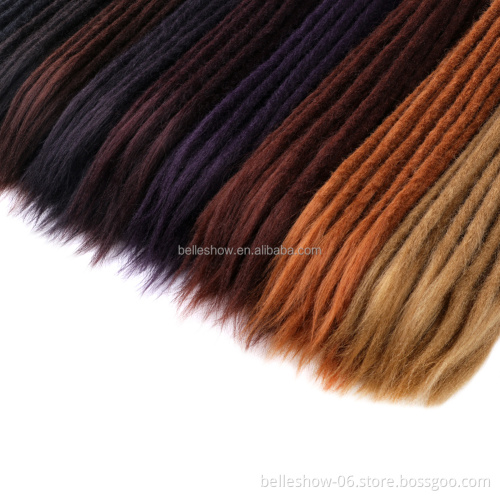 Hot sell wholesale 20inch  soft dreadlock braids Dreadlocks Hair Extensions synthetic dreadlock